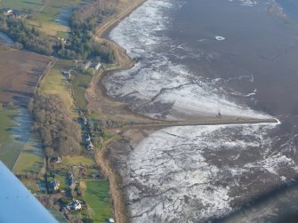 Aerial view of Redcastle, north shore of Beauly Firth, looking E.