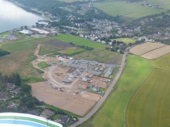 Aerial view of new housing development, Fortrose, Black Isle, looking NW.