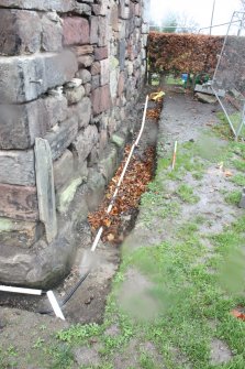 Photographic survey, View of trench on NE facing Wall, Craiglockhart Castle