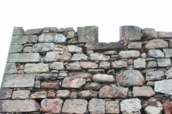 Photographic survey, Top of external SE facing elevation, S half, Craiglockhart Castle