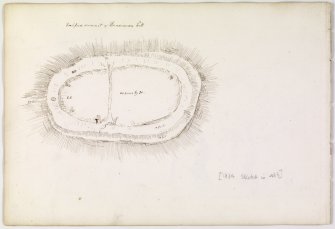 Annotated plan of fort from album, page 67 (reverse).