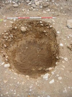 Archaeological excavation, Cist 1, PostÃ¢ÂÂexcavation view, Holm Mains Farm, Inverness, Highland