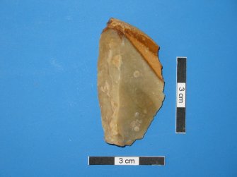 Archaeological excavation, Backed knife, Holm Mains Farm, Inverness, Highland