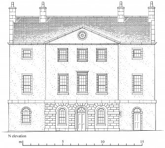North elevation
Preparatory drawing for 'Tolbooths and Town-Houses', RCAHMS, 1996.
N.d.