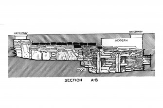 Section of Rennibister souterrain. Scan of photographic copy.