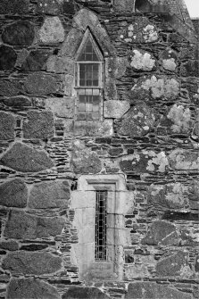 Iona, Iona Abbey.
View of Sacristy windows in East gable.