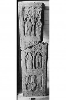 View of medieval grave-slab, Iona Abbey museum.
