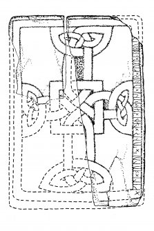 Graveslab fragment -with Norse runes