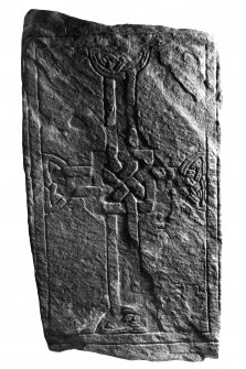Iona, Iona Abbey museum. 
View of Early Christian slab L27.