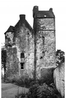 View of tower house from E.
