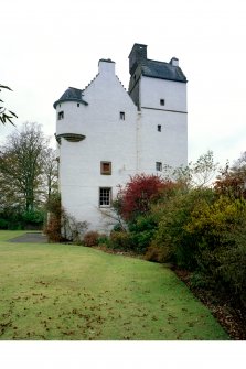 View of tower house from E.
