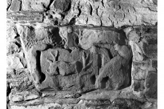 Castle Leod.
Detail of carving in hallway.