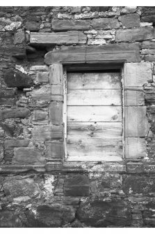 Brahan Castle.
Detail of window margins at junction with plinth mould.