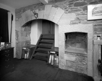 Ardlamont House, interior.
View of fireplace in ground floor room of West wing.