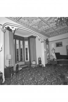 Minard House (Castle), interior.
View of bay window in drawing room.
