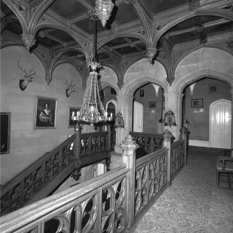 Minard House (Castle), interior.
View of first-floor stair-landing from South.