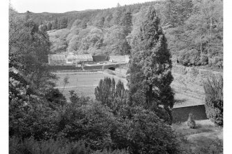 Torrisdale Castle, garden.
General view of walled garden.