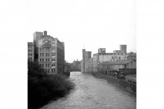 Glasgow, Scotstoun Mills, Regent Mills
View from NE along River Kelvin; Scotstoun Mill on right, Regent Mill on left