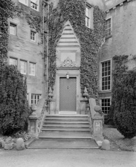 General view of entrance in stair turret
