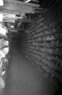 Interior
View showing shelves in pattern store