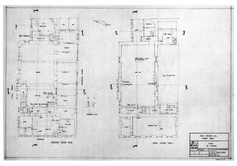 Scanned image of drawing showing plans as existing.
Signed and Dated "Ian G Lindsay & Partners, Architects, 17 Great Stuart Street, Edinburgh 3.  1960"