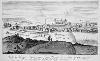 Photographic copy of engraving showing general view.