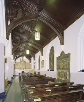 Interior, north aisle, view from east