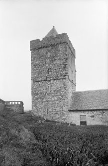 View of tower from S showing SSW face