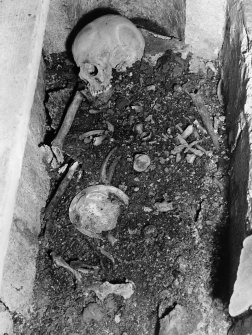 Excavation photograph showing skeleton.