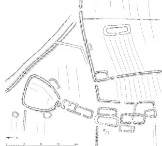 Scanned version of DC49405 - plan of Ettleton Sike township - with added scale bar