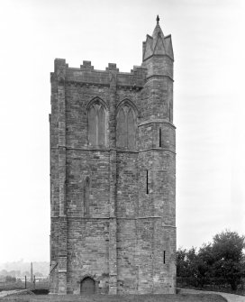 View of tower from E.
