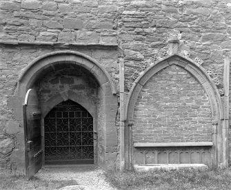 Interior view of doorway and tomb of Sir Kenneth Mackenzie