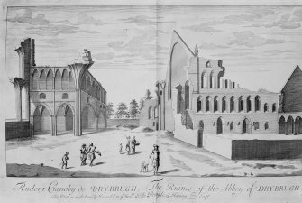 View of nave from W.
Copy of engraving on glass