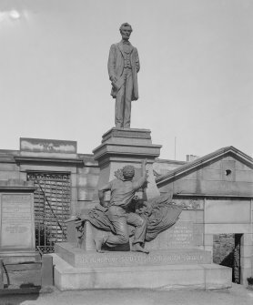 General view of American Civil War Memorial in Old Burial Ground on Waterloo Place.