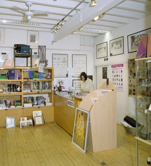 Interior.  Ground floor, Mackintosh shop, view from W