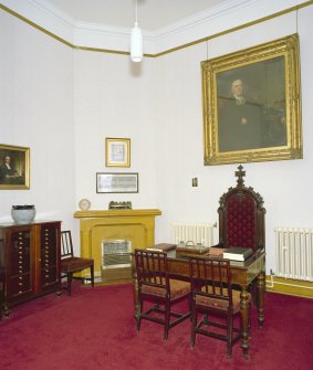 Interior, session room, view from south west
