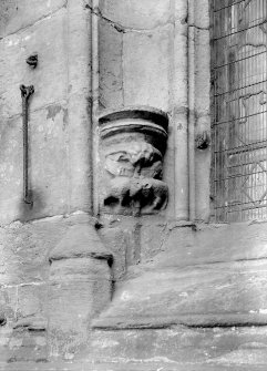 Roslin Chapel.
View of window corbel showing butting rams.