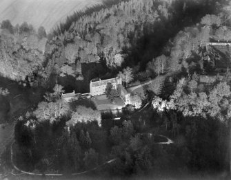 Airlie Castle, Airlie.  Oblique aerial photograph taken facing east.