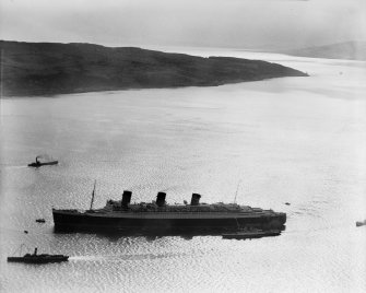 Queen Mary, Firth of Clyde, Cloch Point.  Oblique aerial photograph taken facing south-west.