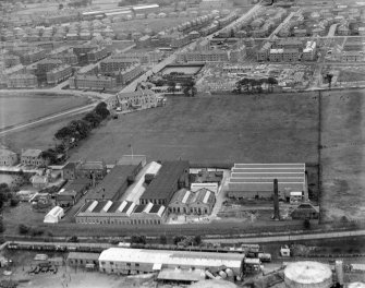 United Wire Works Co. Ltd. Granton Works, Granton Park Avenue, Edinburgh.  Oblique aerial photograph taken facing south.