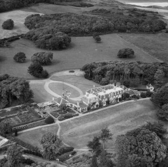 Colonsay House, Kiloran, Colonsay.  Oblique aerial photograph taken facing north.