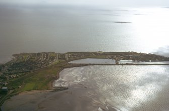 Oblique aerial view of Troon Harbour, Ayrshire, taken from the NE.