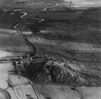 Dunadd and River Add, Kilmichael Glassary.  Oblique aerial photograph taken facing south-east.  This image has been produced from a print.