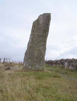 General view of Clach An Trushal Standing Stone taken from the north west.