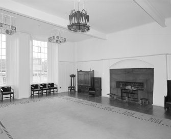 Interior of Glasgow School of Art. 1st floor, Mackintosh room (former board room), view from NW