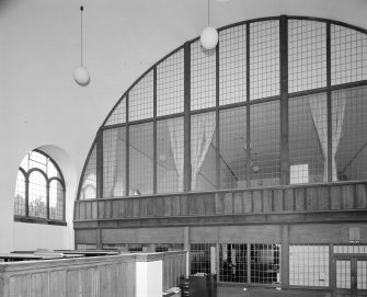 Interior, view of original main space from South showing original gallery and laterglazed screens