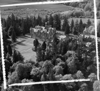 St Hilda's School for Girls, Ballikinrain Castle, Stirlingshire, Scotland. Oblique aerial photograph taken facing North/West. This image was marked by AeroPictorial Ltd for photo editing.