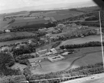 Bangour Mental Hospital, near Uphall Ecclesmachan, West Lothian, Scotland. Oblique aerial photograph taken facing North/West. This image was marked by AeroPictorial Ltd for photo editing.