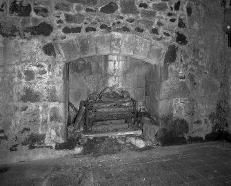 Tower, first floor Great Hall, detail of fireplace