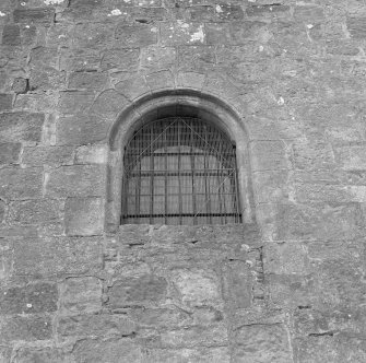 Tower, detail of East window former roll molded first floor entrance